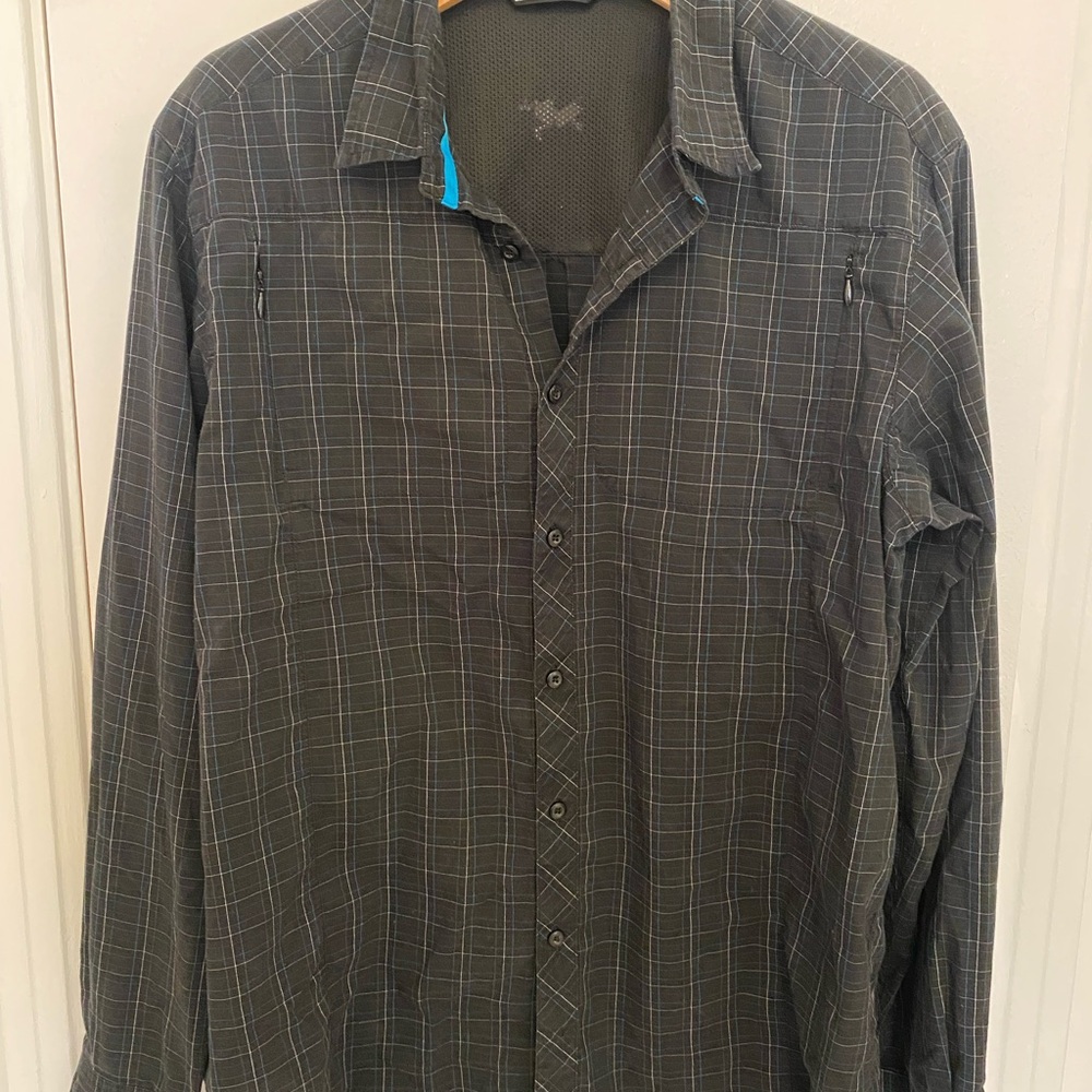 Arc'teryx Black Mesh button down shirt